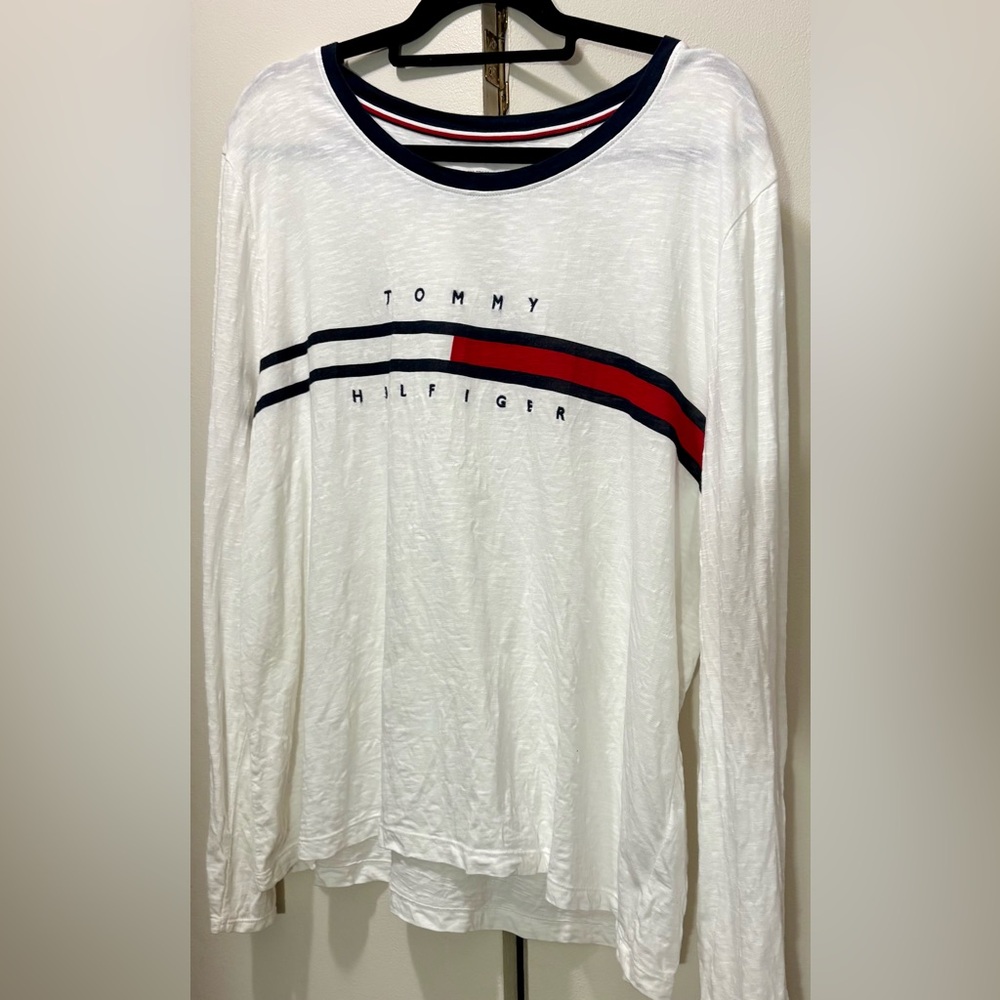 Tommy Hilfiger Women's White Long Sleeve Top